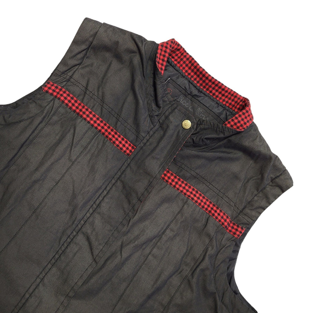 80s Vintage Back Zipped Gilet Waistcoat Uk Women's Size 18