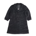 Vintage 90s Button Black Wool Overcoat UK Women's Size 16