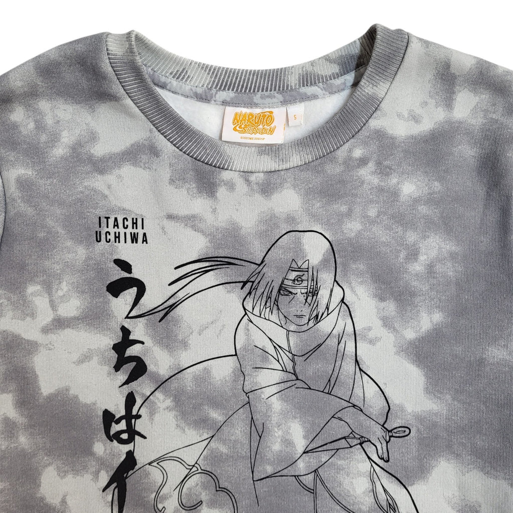 Naruto Grey Long Sleeve Y2k Sweatshirt UK Men's Size S