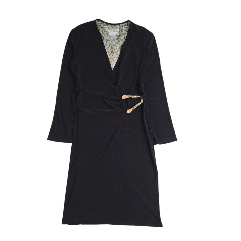 Joseph Ribhoff 90's Midi Dress Black Long Sleeve UK Women's Size 12
