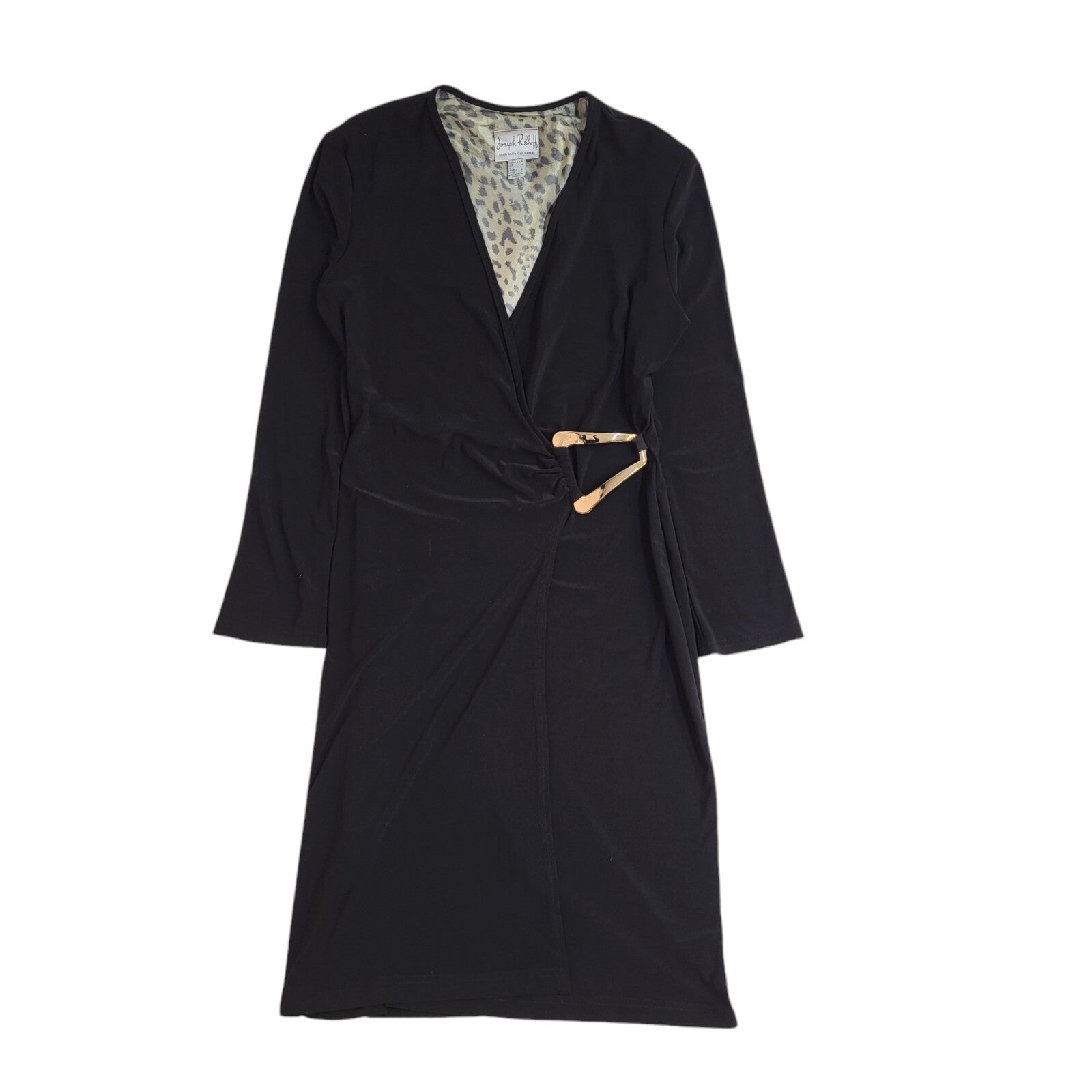Joseph Ribhoff 90's Midi Dress Black Long Sleeve UK Women's Size 12