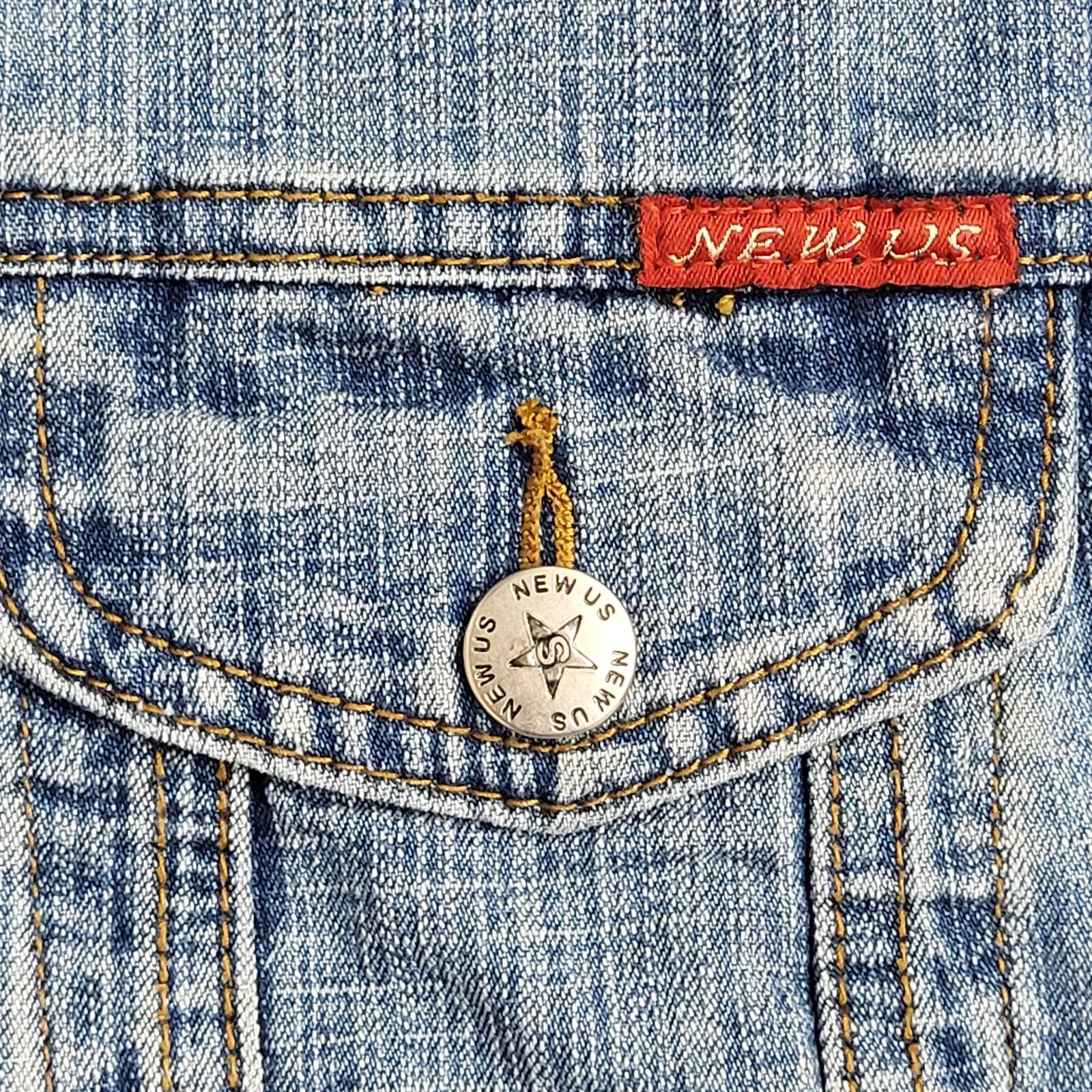 New Us Vintage 90s Blue Button Denim Gilet UK Women's Size 10