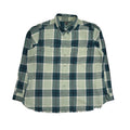 Eddie Bauer 90s Vintage Green Check Fremont Flannel Shirt Women's Size XL
