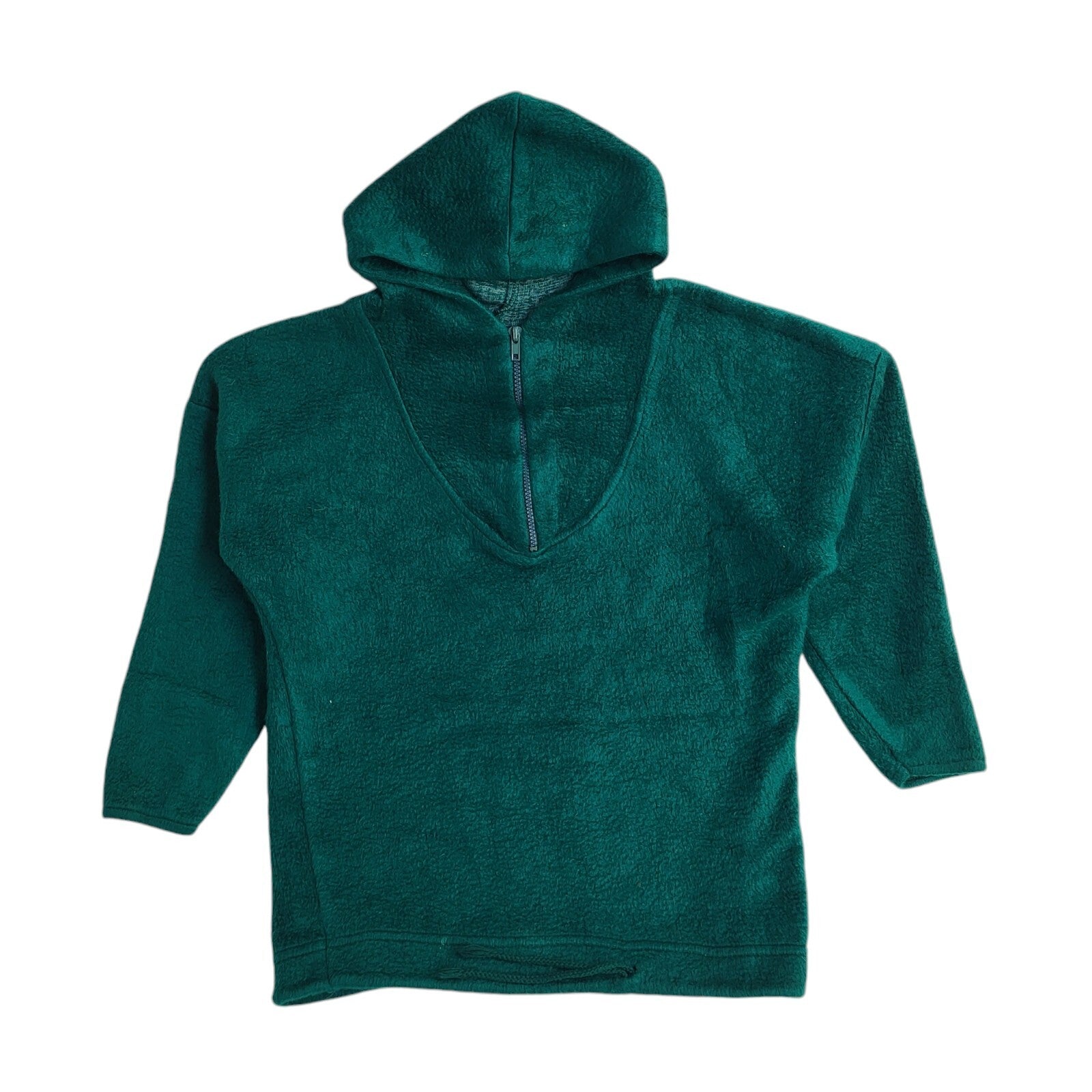 Vintage 90s Green Fleece Hooded Jacket Uk Women's Size Large