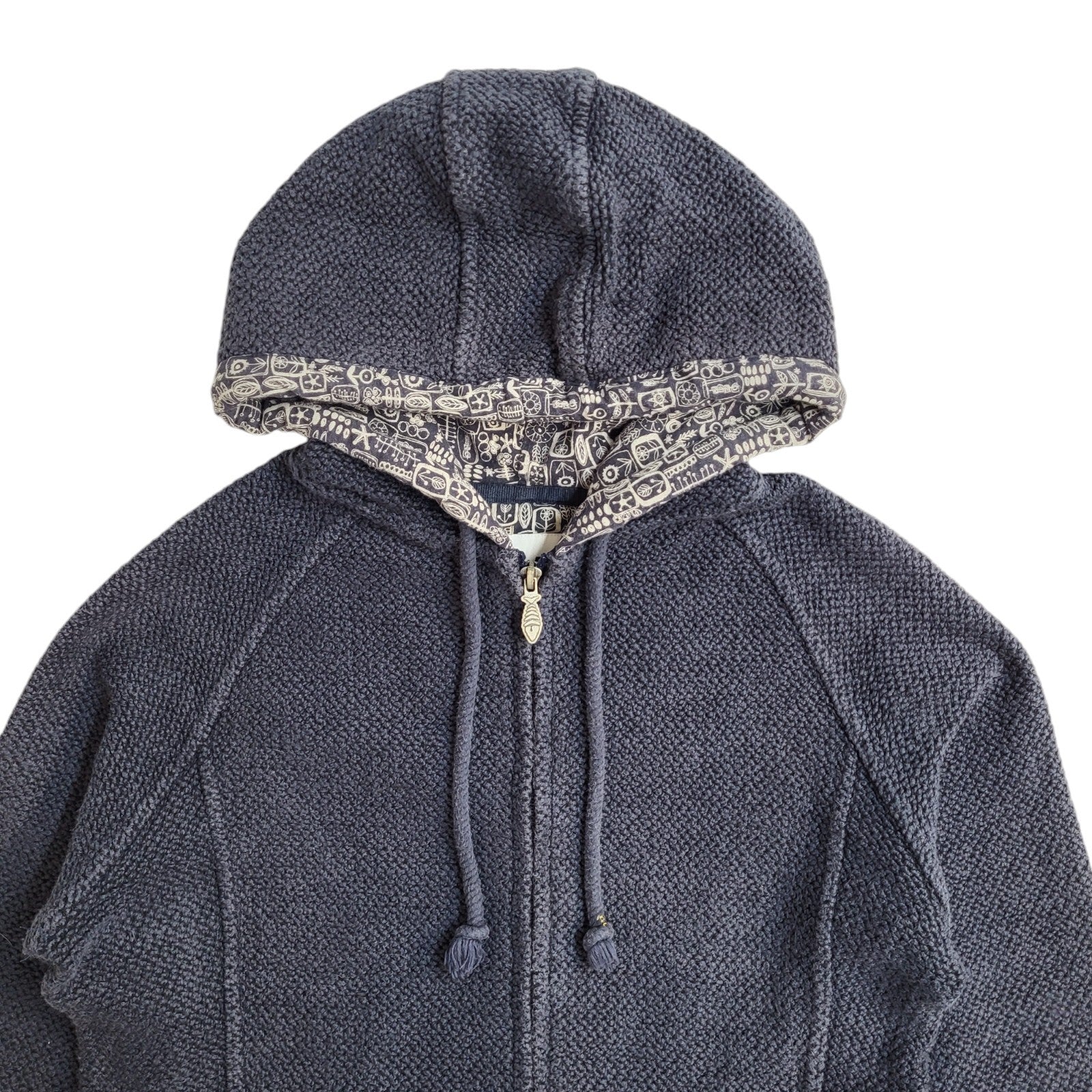 Weird Fish Vintage Y2K Blue Hooded Jacket UK Women's Size 12