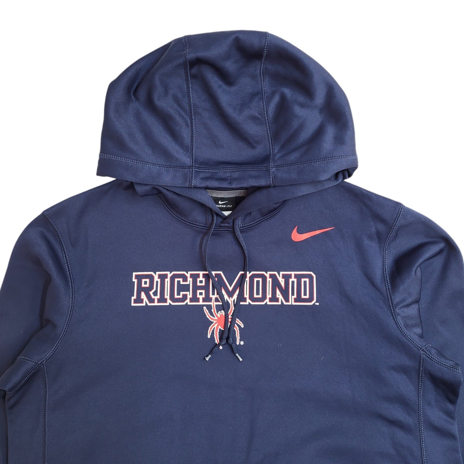 Nike Blue Therma-Fit Richmond Long Sleeve Y2K Hoodie UK Men's Size L