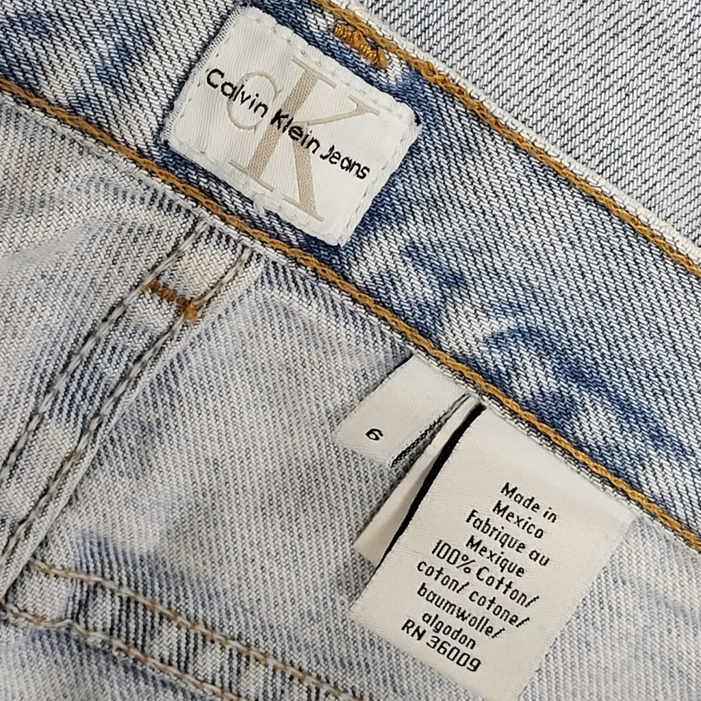 Calvin Klein Vintage 80's Light Blue Tapered Jeans Womens UK Size 6-8 W26 L30