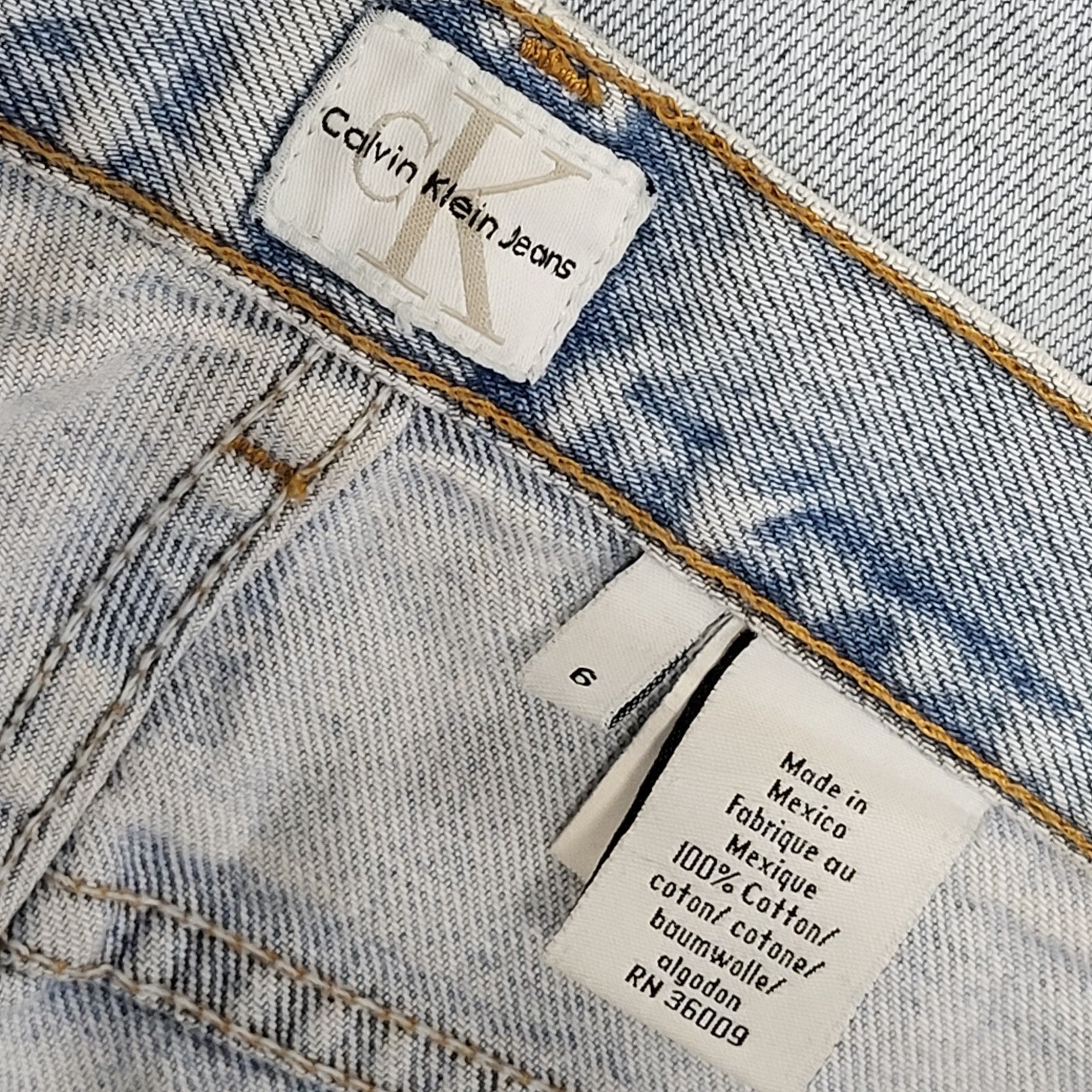 Calvin Klein Vintage 80's Light Blue Tapered Jeans Womens UK Size 6-8 W26 L30