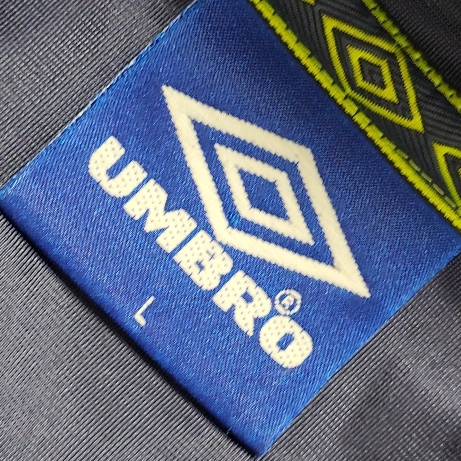 Umbro Black & Green Vintage 90s Sports Track Jacket Uk Men's Size Large