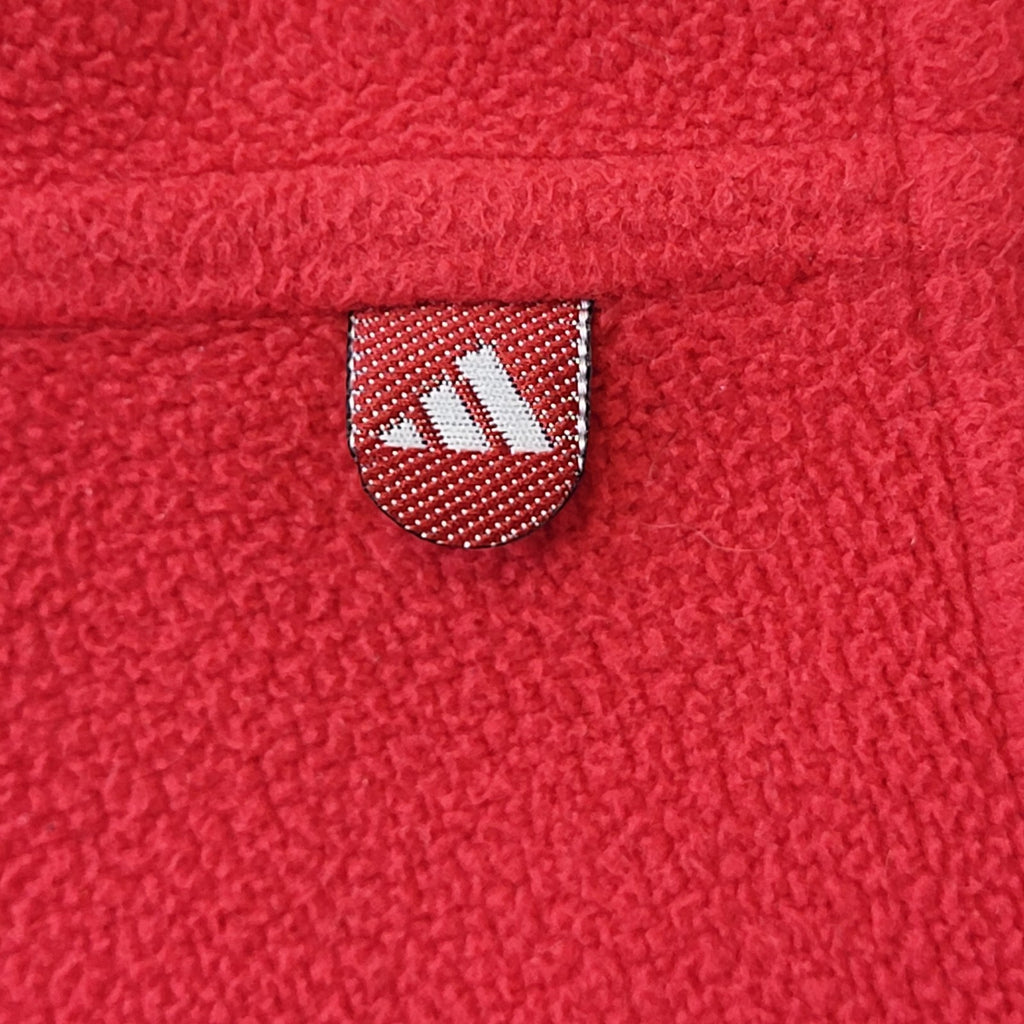 Adidas 90s Vintage Active Wear Red Fleece Top Women's Size 12 Eu 40
