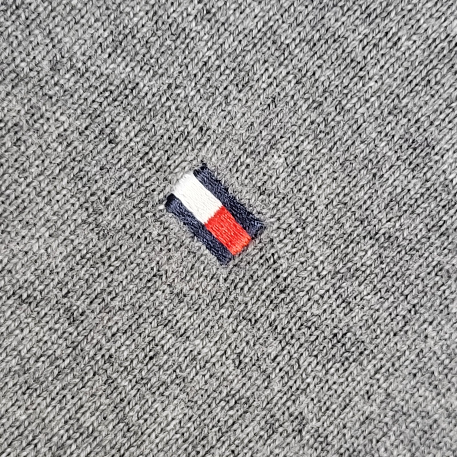 Tommy Hilfiger Y2K Grey Round Neck Long Sleeve Jumper Men's UK Size S