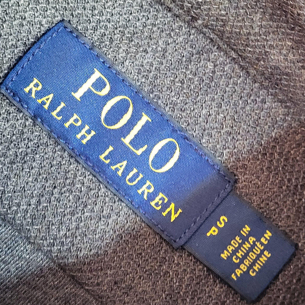 Polo Ralph Lauren Y2k Grey Long Sleeve Shirt Uk Men's Size Small