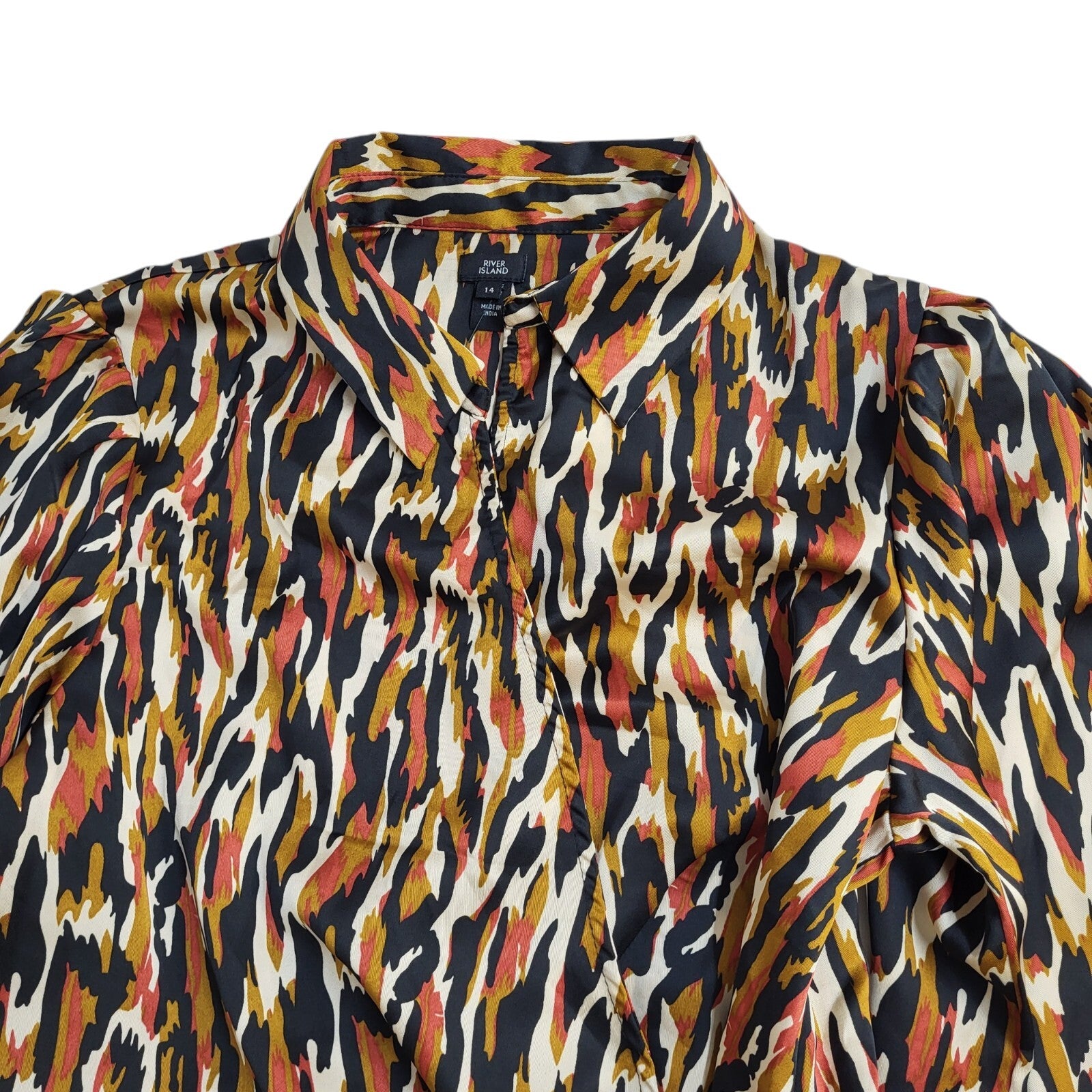 River Island Multicoloured Long Sleeve Wrap Dress BNWT Women's UK Size 14