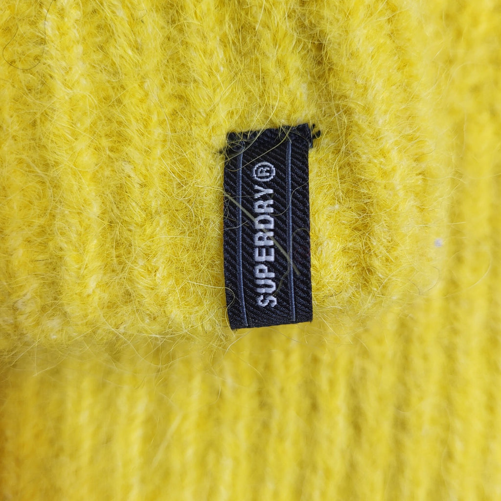Superdry Yellow Round Neck Modern Alpaca Blend Jumper BNWT UK Women's Size 12