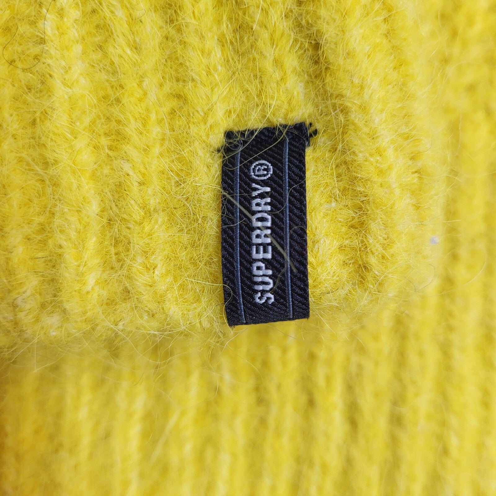 Superdry Yellow Round Neck Modern Alpaca Blend Jumper BNWT UK Women's Size 12