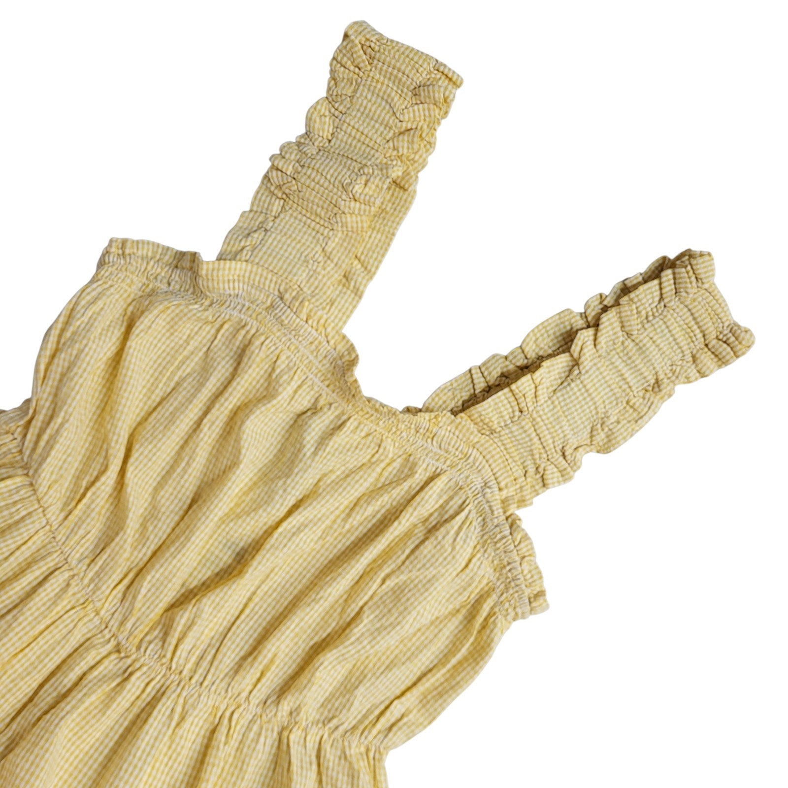 Barbour Abbey Dress Sunshine Yellow A-Line Check Midi Dress Women's Uk 18 BNWT