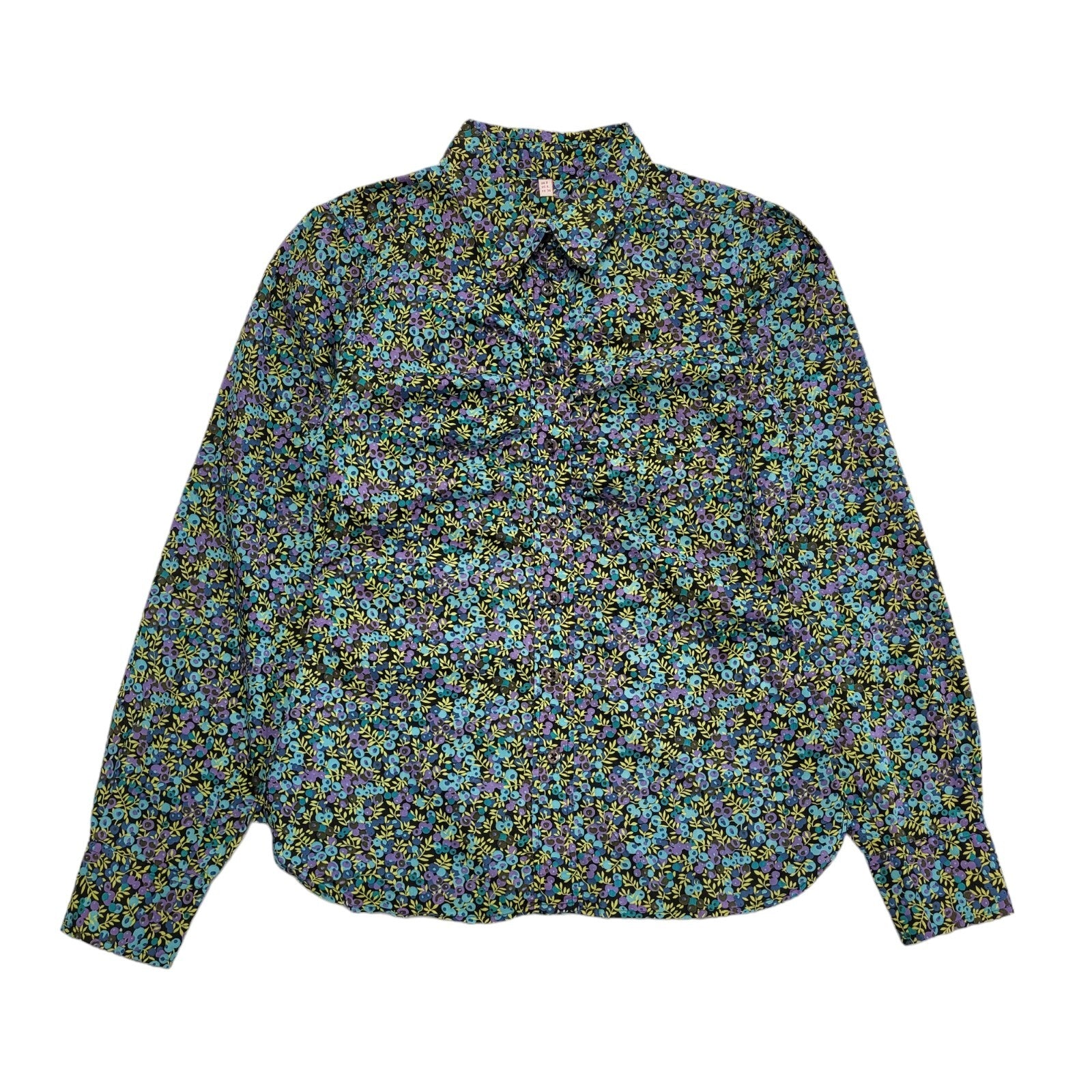 Whistles Vintage 90's Multicoloured Floral Long Sleeve Shirt Womens UK Size 8