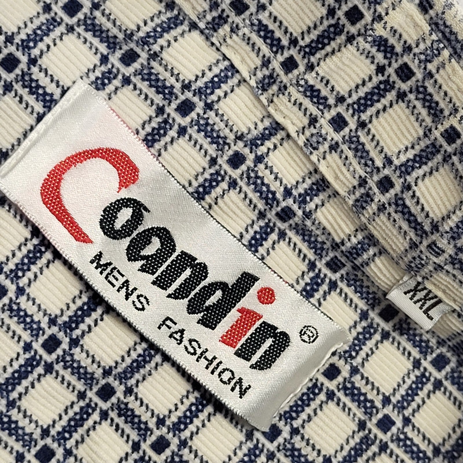 Coandin Vintage 80's Blue & White Checked Long Sleeve Shirt Mens UK Size XXL