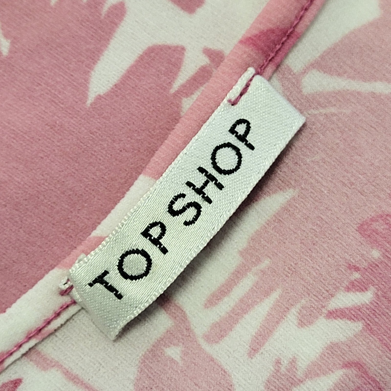 Topshop Vintage 90's Pink & White Cropped Tank Top Womens UK Size 12