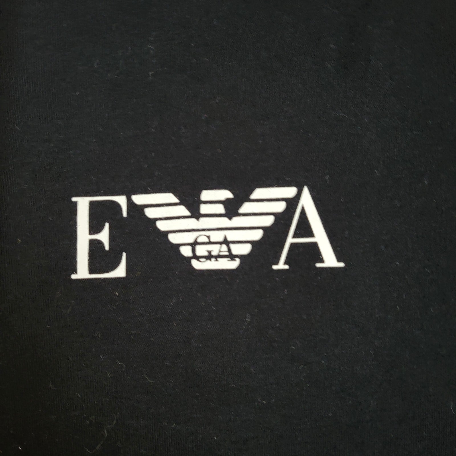 Emporio Armani Black Y2k Cotton Double Stitch T-Shirt Uk Women's Size L Bnwt