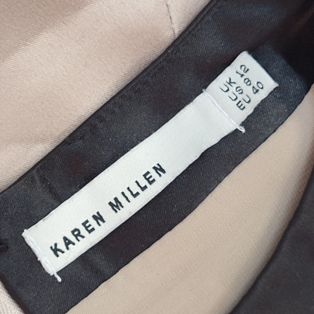 Karen Millen Purple & Black Sleeveless Dress UK Women's Size 12