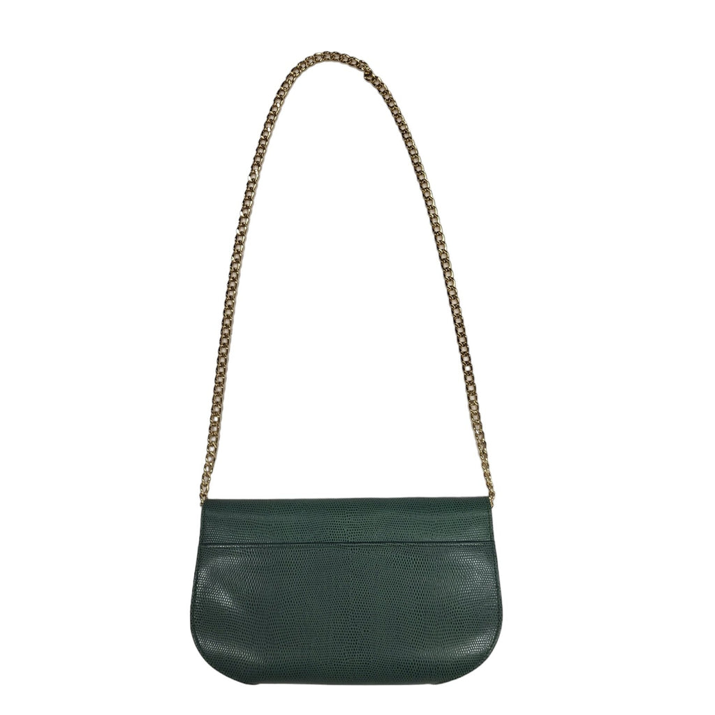 Jafferjees Green Leather Small Shoulder Bag Uk Women's Size  10" x 6"