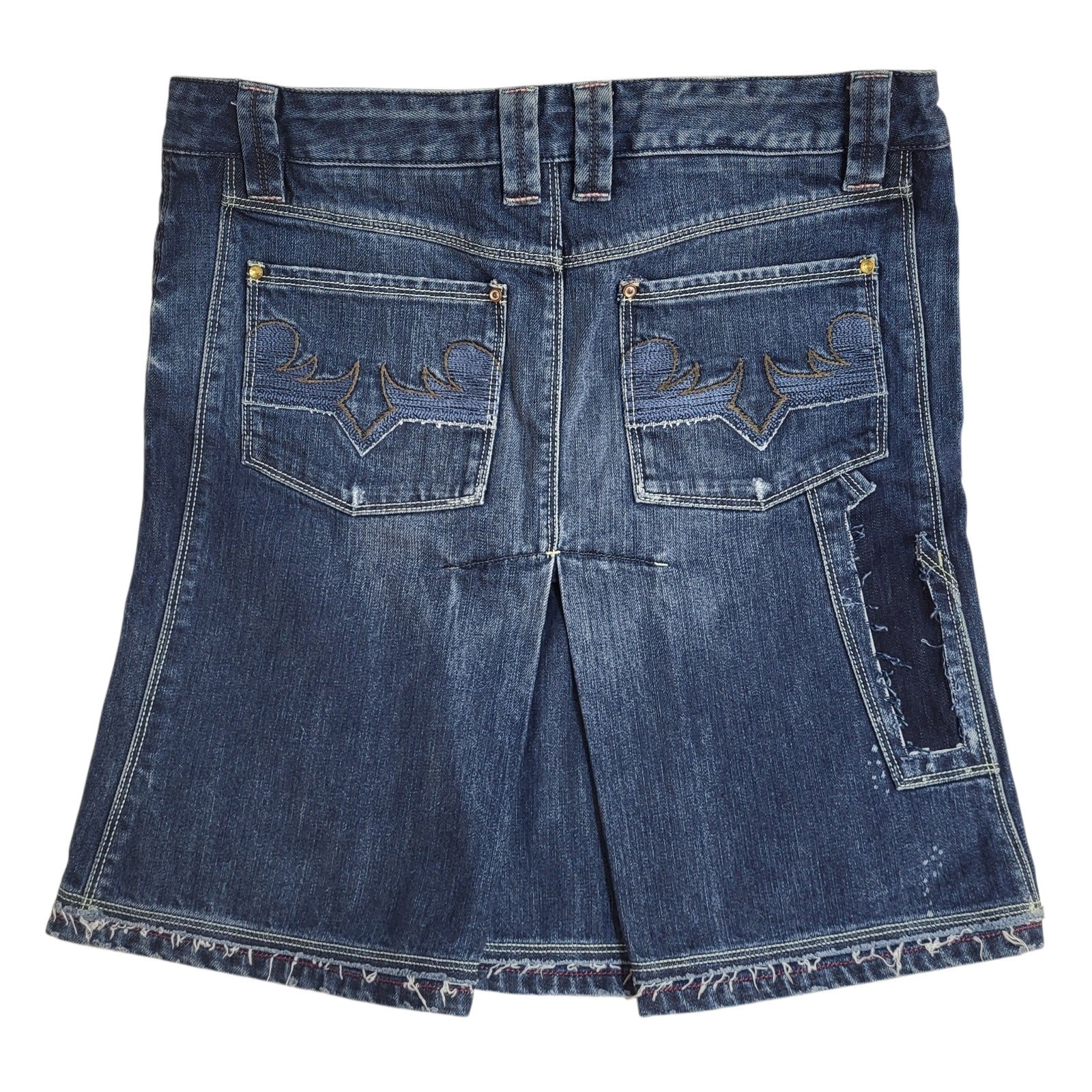 Diesel Skirt Y2K Dark Blue Denim Mini Skirt Uk Women's 14 W32-33