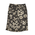 Next Vintage 90's Grey & Beige Floral Straight Midi Skirt Womens UK 8-10