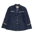 Vintage 90s Navy Blue Button Casual Jacket Uk Women's Size 18