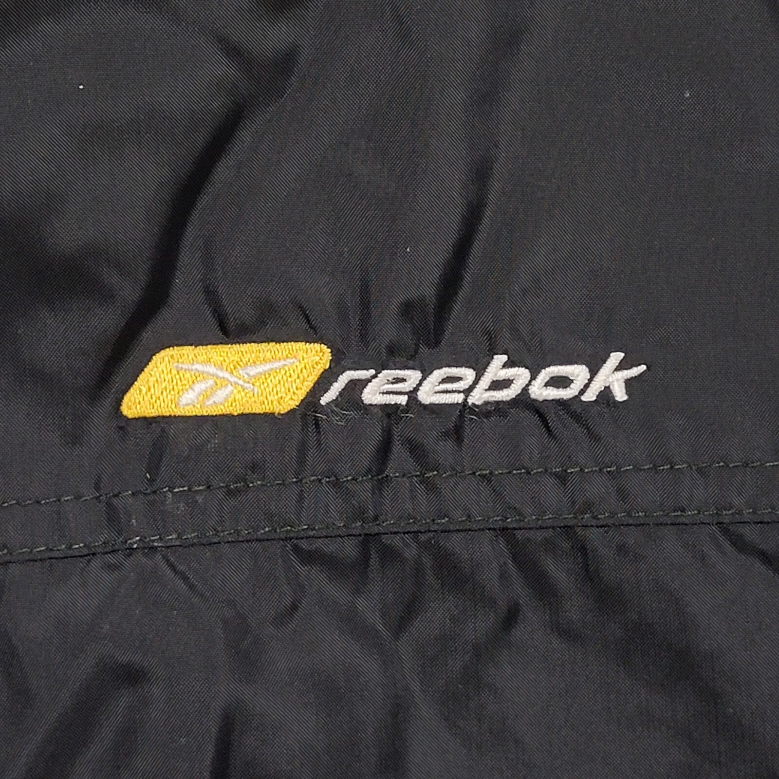Reebok Vintage 90's Black & Yellow Full Zip Jacket Mens UK M