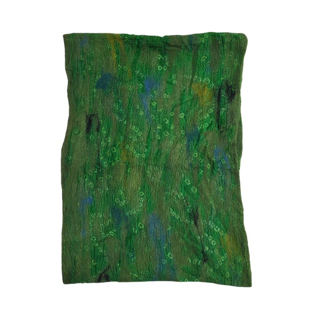 Windhorse Green Vintage Y2K Rectangle Scarf UK Women's 70'' X 12''
