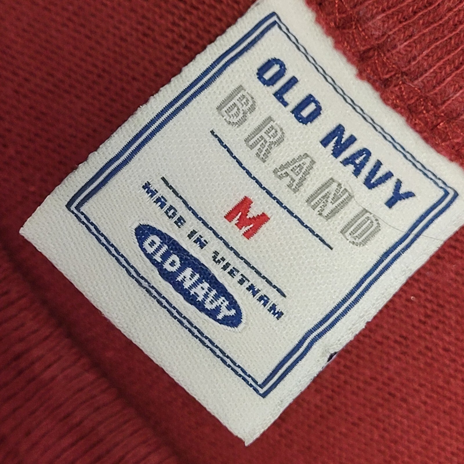 Old Navy Vintage 90's Red Round Neck Sports Sweatshirt Mens UK Size M