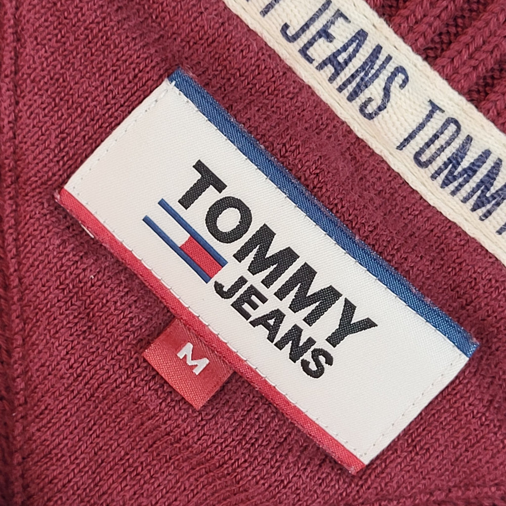 Tommy Jeans Vintage 90's Burgundy Jumper UK Men's Size M