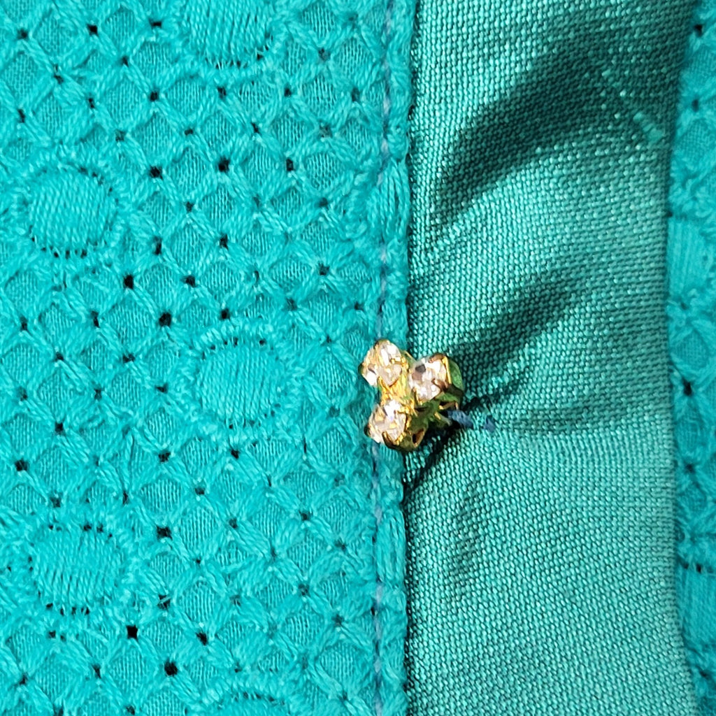 Vintage Green 90s Button Dress Jacket Uk Women's Size 20