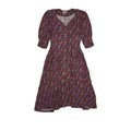 Miss Selfridge 80s Vintage Pink & Purple Floral Buttoned Dress Women's 10
