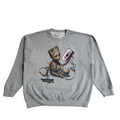 Marvel Vintage Y2K Groot Grey Sweatshirt Uk Men's Size XL