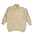Vintage 90's Cream Wool Collared Jumper UK Men's Size XXL