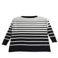 Ralph Lauren  Jumper Vintage White Black Boat Neck (Usa L) Women's Uk Size 16