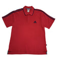 Adidas Vintage 90s Red Polo Shirt Mens Size Large