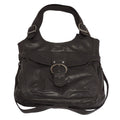 Ted Baker Brown Clasp Leather Medium Hand Bag Uk Women's Size 13.5" x 13.5"