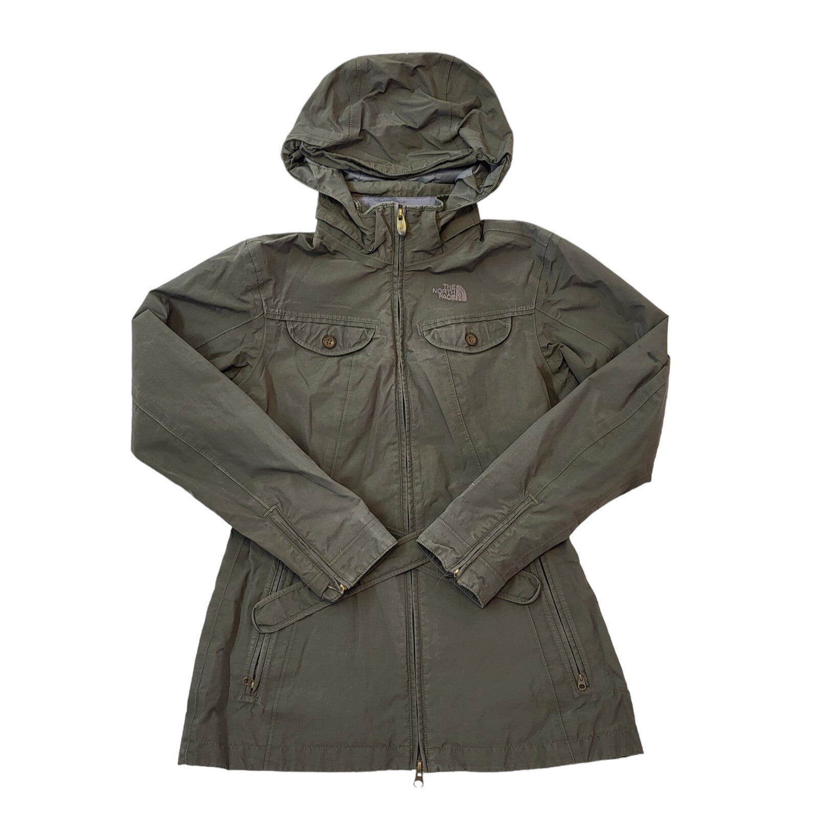 The North Face Hyvent Green Hooded Zip Up Sports Jacket Women's Size M