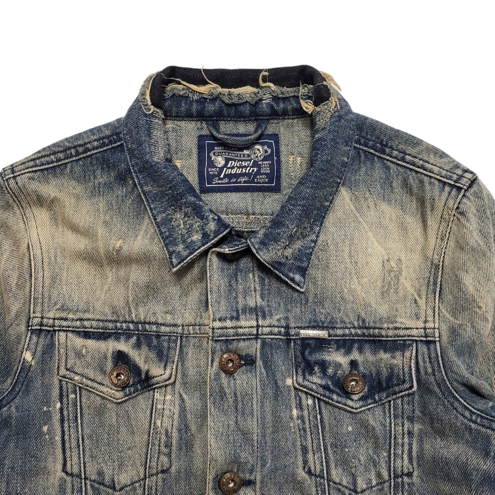 Diesel Blue 90s Vintage Button Denim Jacket Uk Women's Size Small