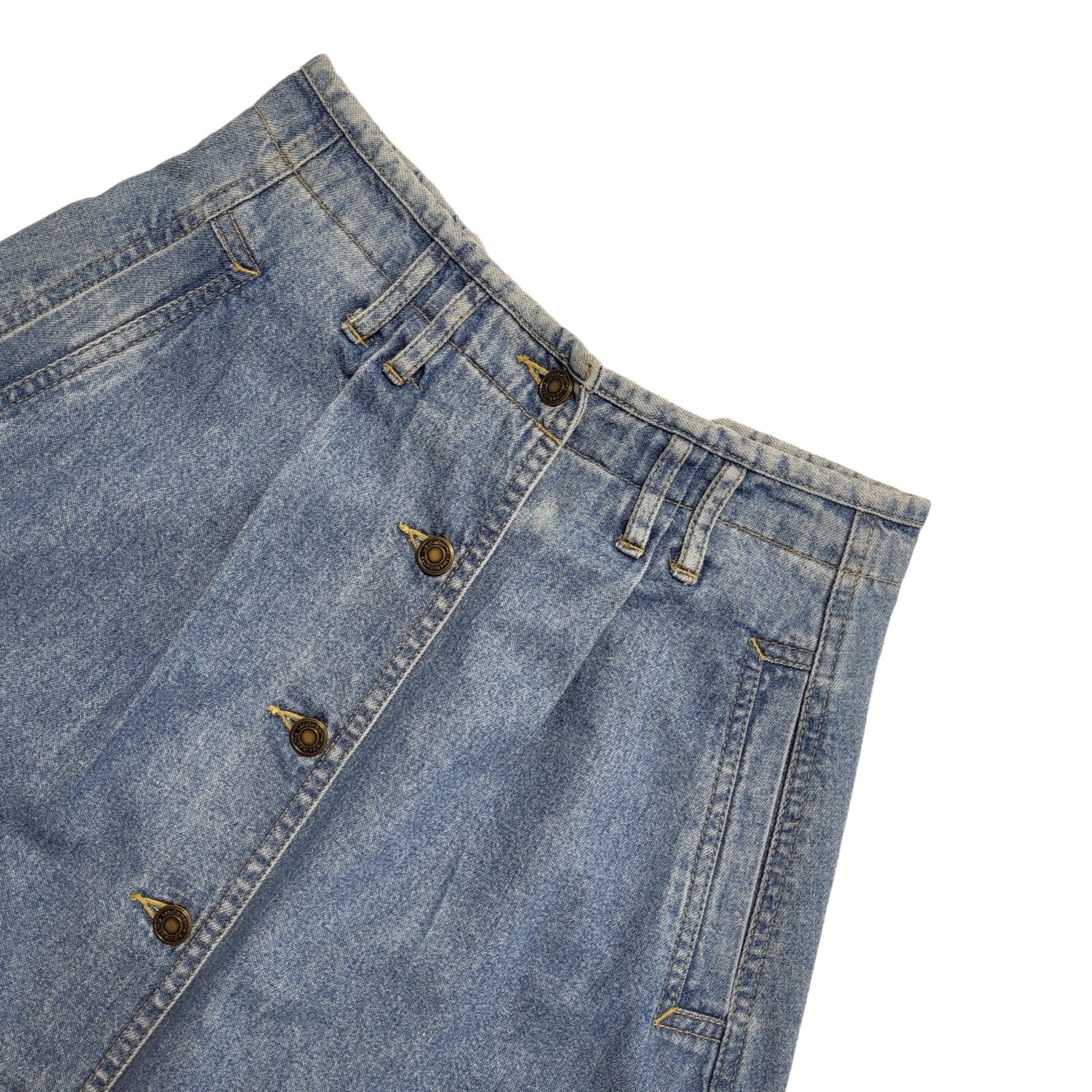 Vintage 90s Liz Claiborne Blue Denim Skirt Uk Women's Size 6 W24