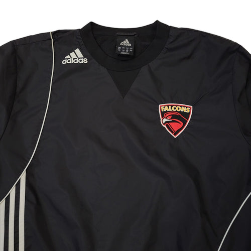 Adidas Falcons Black 90s Vintage Active Wear Sports Top Uk Men's Size XL