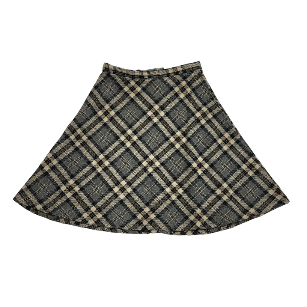 Keynote 70s Vintage Grey & Black Check Mini Skirt Women's Size 6 W24