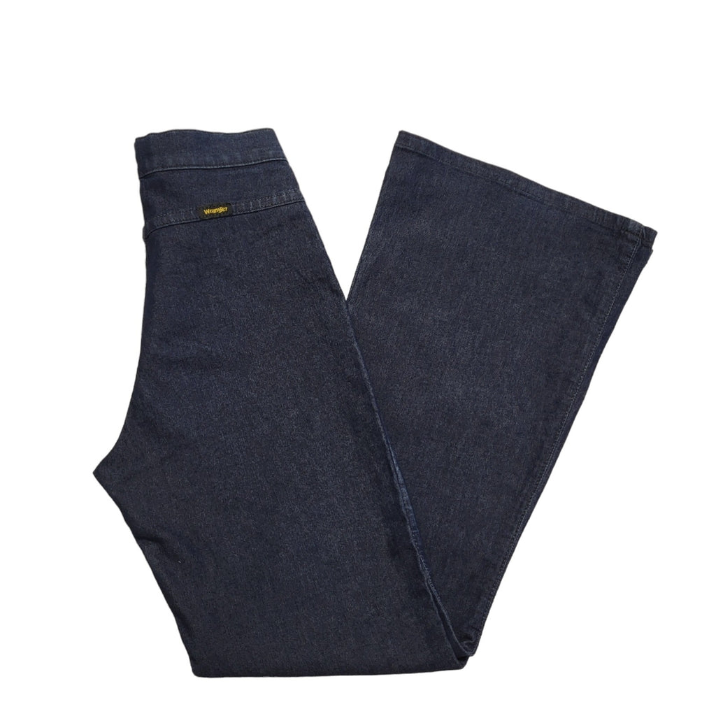 Wrangler 90s Dark Blue Wide Leg Denim Jeans Uk Women's Size 10 W28 L30