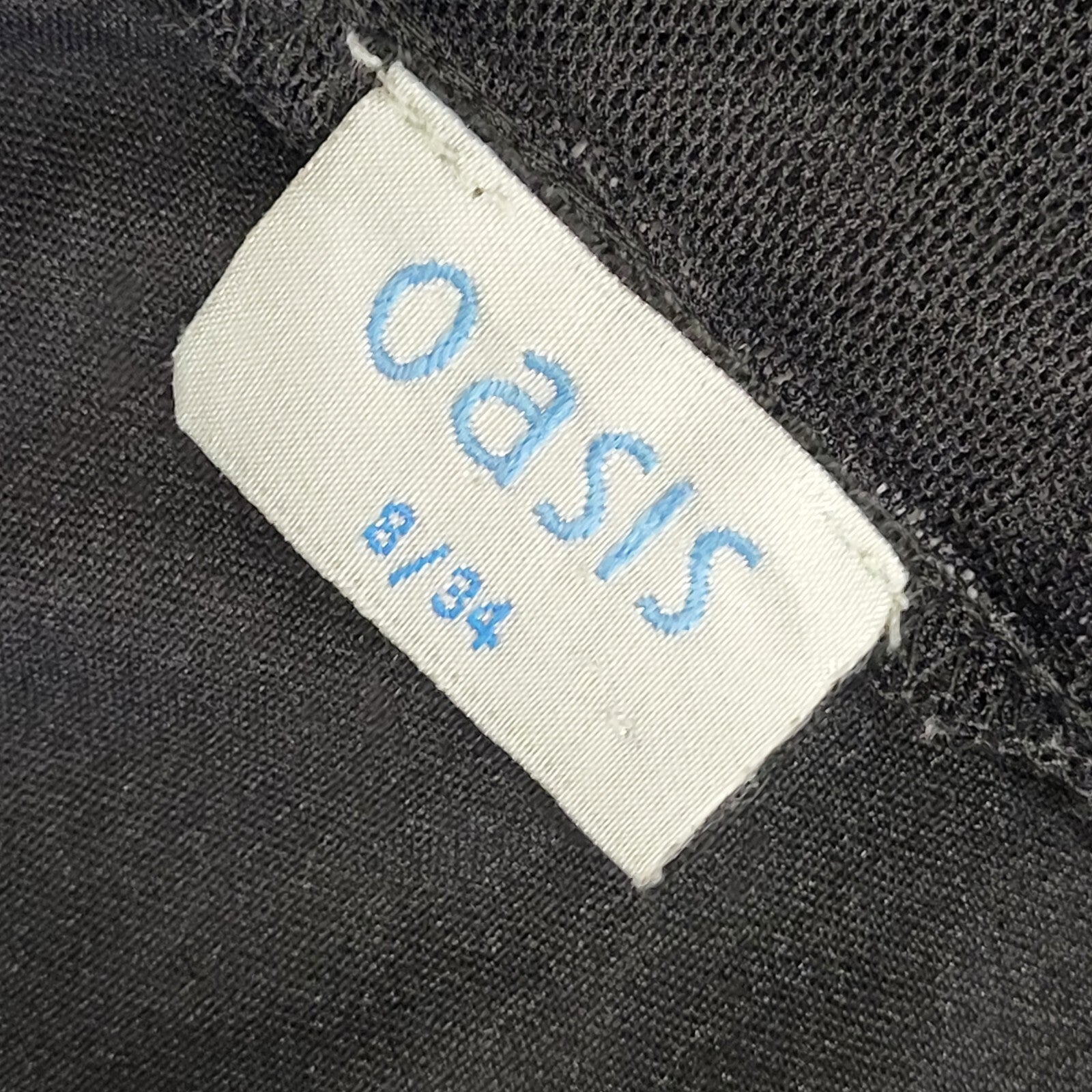 Oasis Vintage 90s Black Sleeveless Dress Uk Women's Size 8 W26