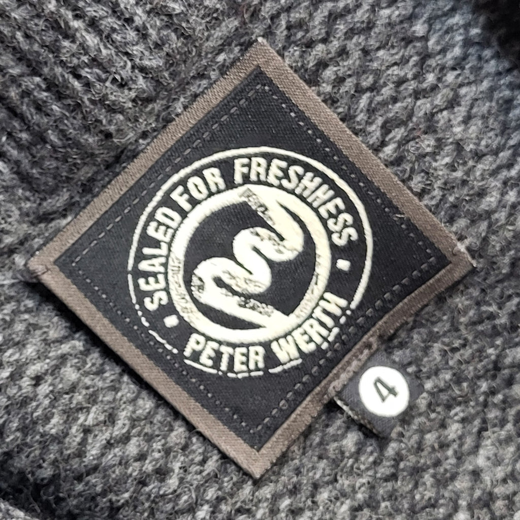 Peter Werth 90s Grey Wool Button Jacket Uk Men's Size Medium