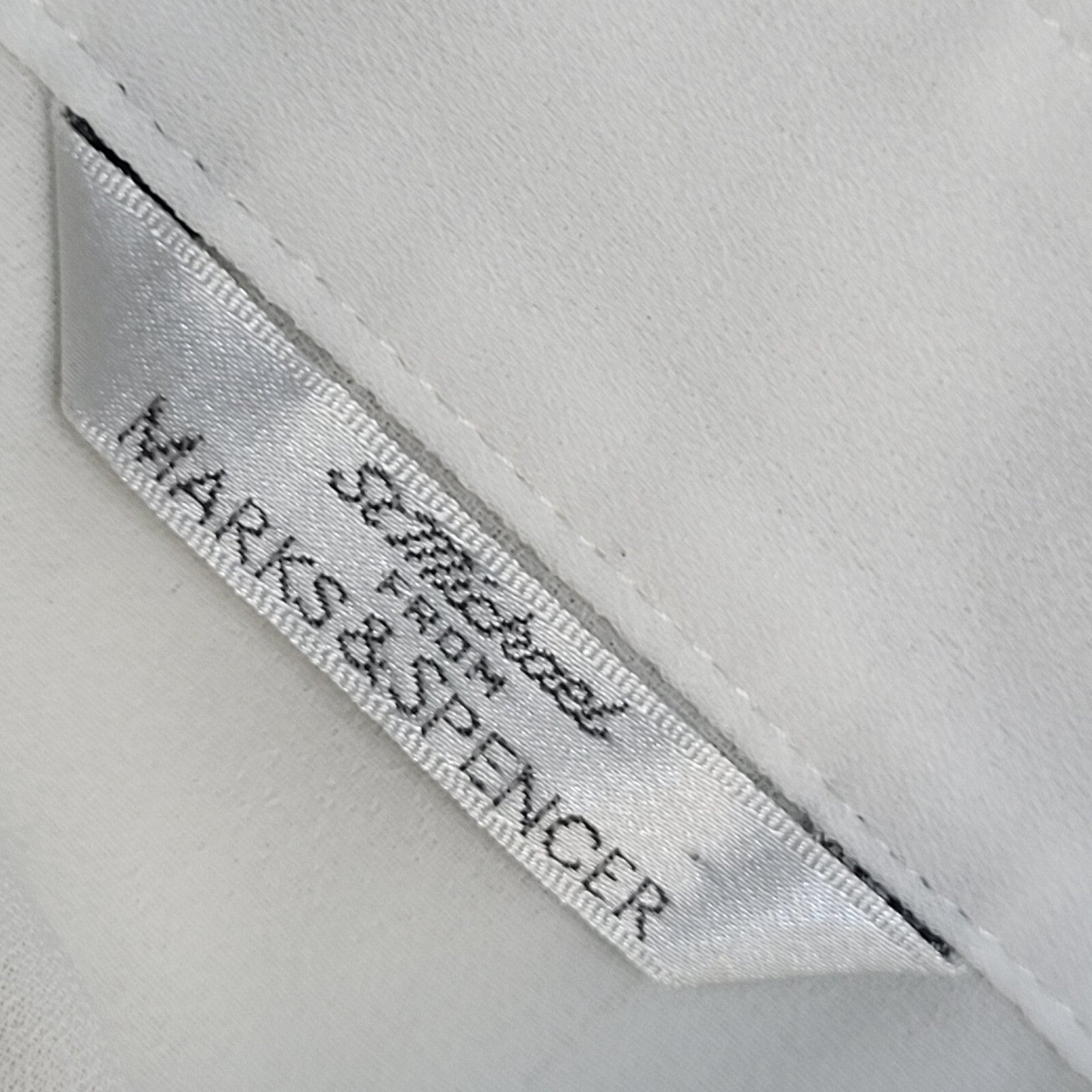 Marks and Spencer White 90's Long Sleeve Floral Embroidered Shirt Women's 14