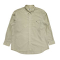 Lacoste Vintage Y2K Green Regular Fit Long Sleeve Shirt Mens UK Size XL